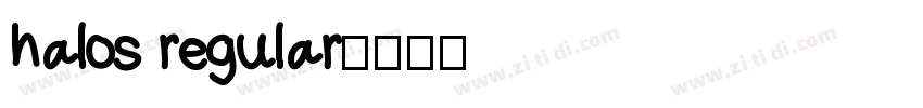 halos regular字体转换